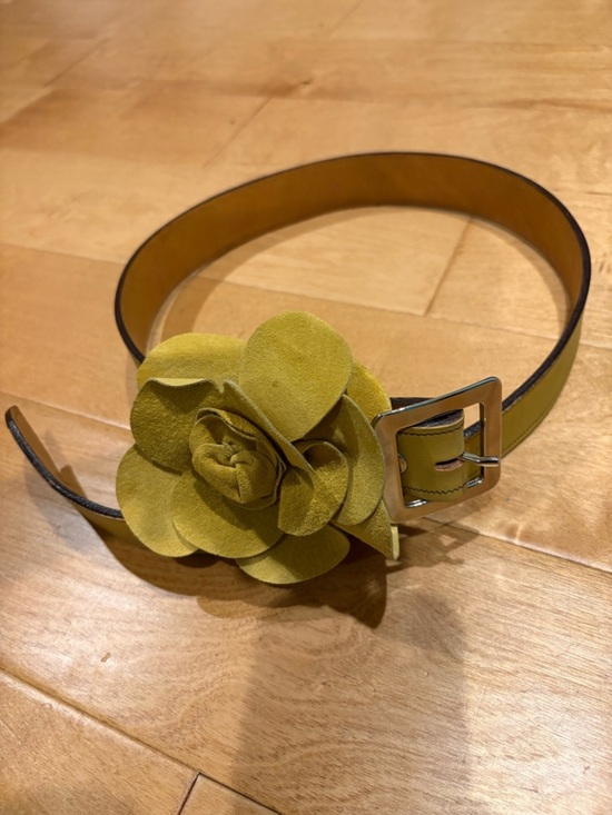 Cosa Monna Leather Accessories - Cosa Monna Leather belt removable flower yellow M